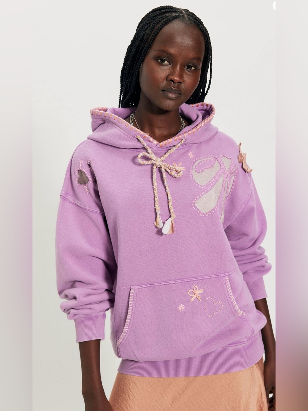 NWT Free People Love Letters Hoodie in Regal Orchid - M